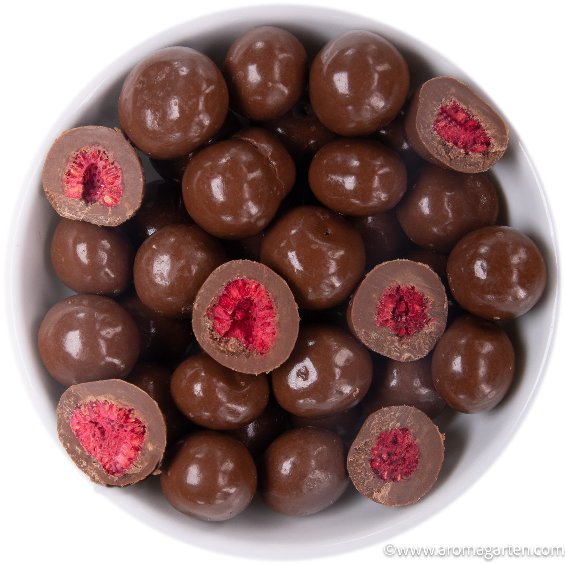Himbeeren in Vollmilchschokolade