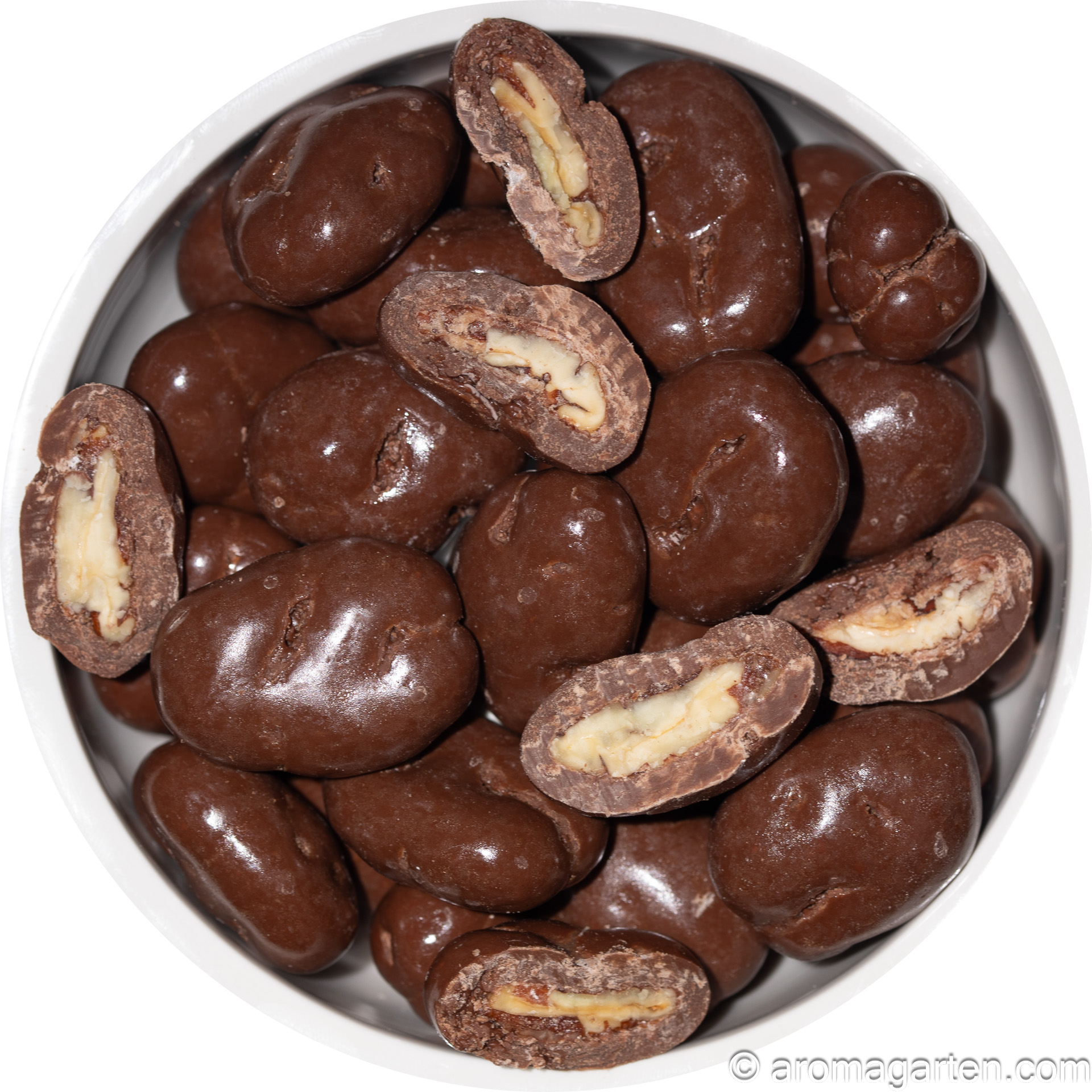 Pecan in Vollmilchschokolade Butterscotch-Art