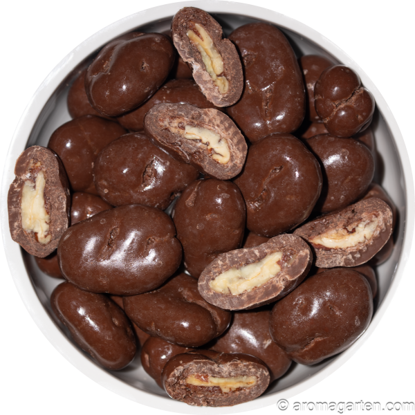 Pecan in Vollmilchschokolade Butterscotch-Art