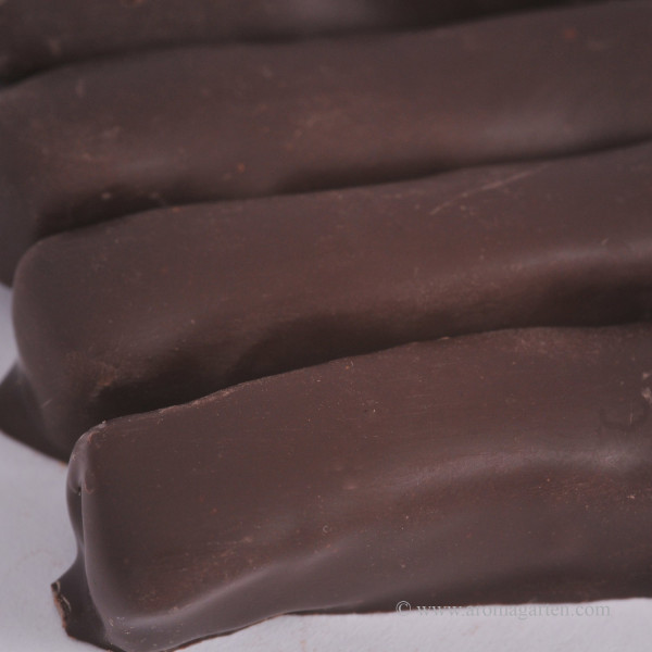 Ingwerstäbchen in Zartbitterschokolade